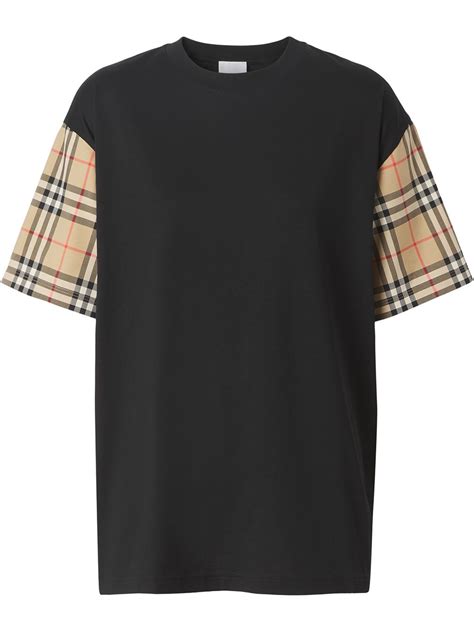 burberry vintage check sleeve t shirt|Burberry men's button up shirt.